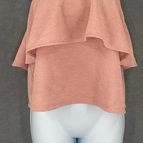 Madewell Women's Ruffle Tiered Tank Top Cross Back Sleeveless Blouse Size S - Picture 5 of 12